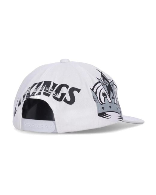 Mitchell & Ness Accessoires ,Wit ,Katoen Los Angeles Kings Platklep Pet in het Blue voor heren