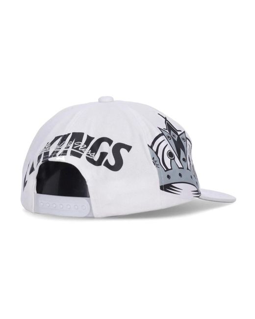 Mitchell & Ness Accessoires ,Wit ,Katoen Los Angeles Kings Platklep Pet in het Blue voor heren