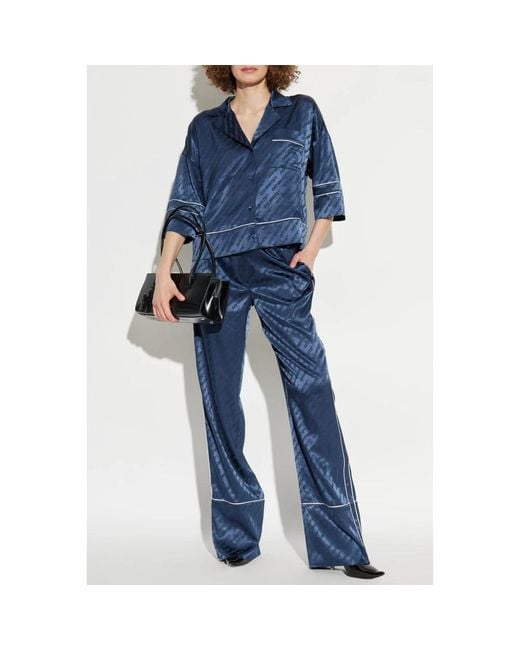Off-White c/o Virgil Abloh Blue Straight Trousers