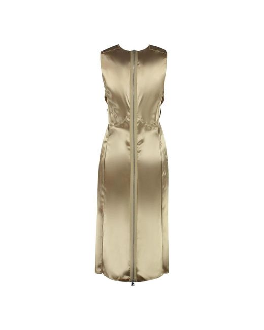 Midi Dresses Bottega Veneta de color Natural
