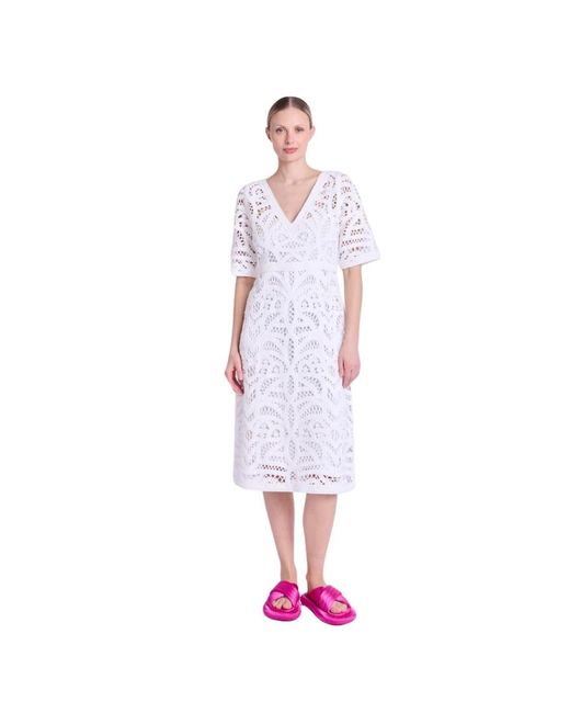 Berenice White Midi Dresses