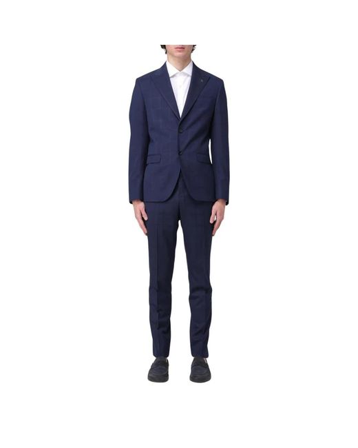 Single Breasted Suits Manuel Ritz de hombre de color Blue