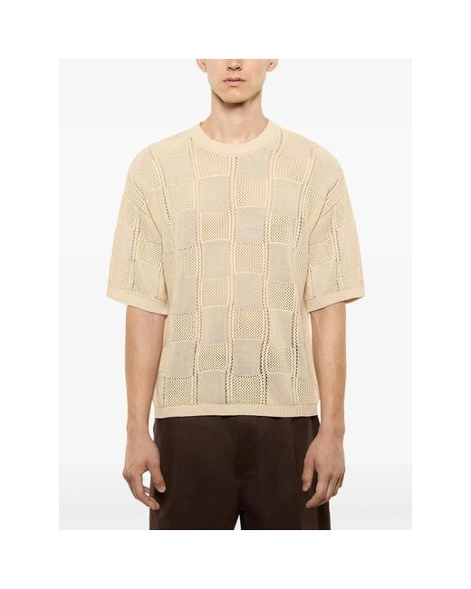 Laneus Natural Round-Neck Knitwear for men