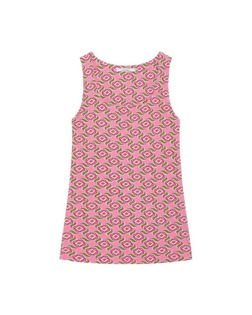 Top swirl print jersey di Maliparmi in Pink