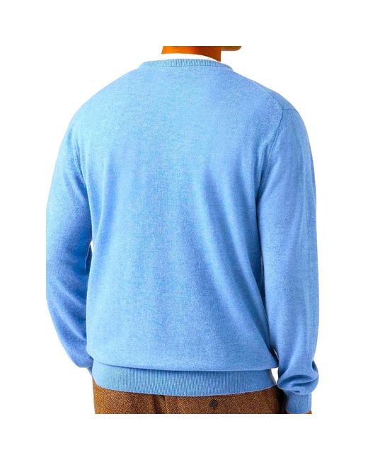 Mc2 Saint Barth Blue Round-Neck Knitwear for men