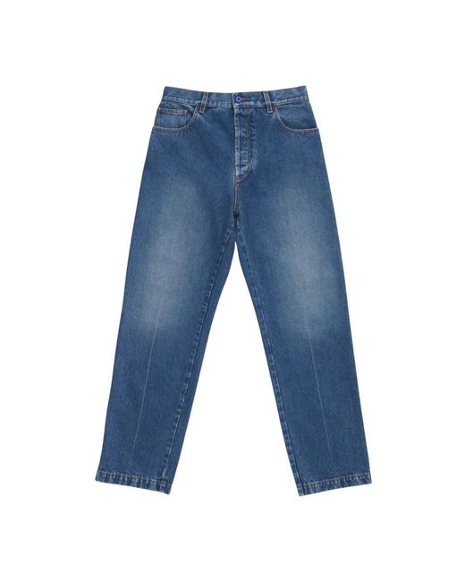Marcelo Burlon Blue Straight Jeans for men