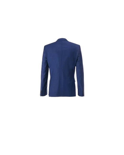 Roy Robson Jassen ,Blauw ,Wol Stretch Tasmania Jas Slim Fit in het Blue voor heren
