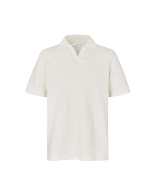 Samsøe & Samsøe Samac V-Neck Polo in het White voor heren