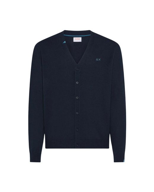 Sun 68 V-Hals Vest in het Blue voor heren