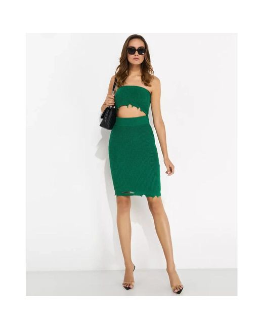 SER.O.YA Green Short Dresses