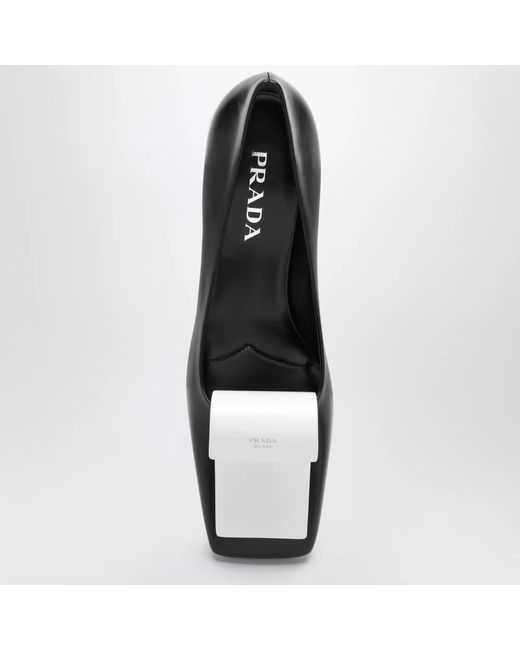 Prada Schoenen ,Zwart ,Zwarte Hak Decollete Schoenen in het Black
