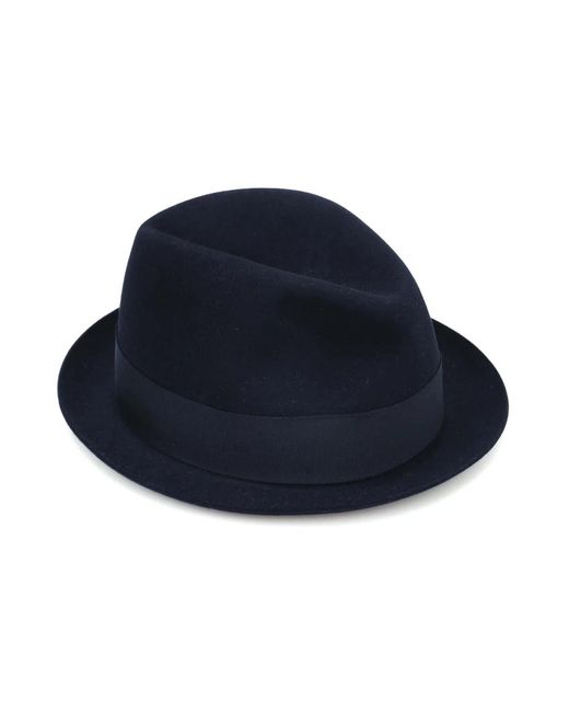 Cappello blu a tesa piccola di Borsalino in Blue