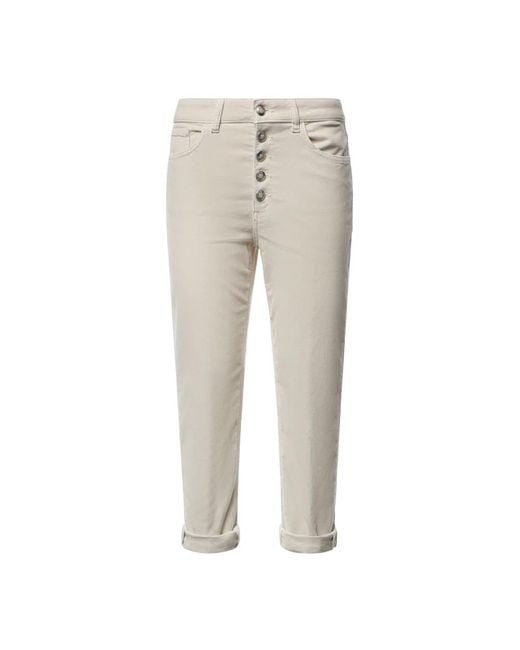 Dondup Cropped Jeans in het Natural