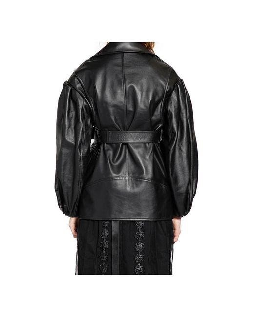 Simone Rocha Black Leather Jackets