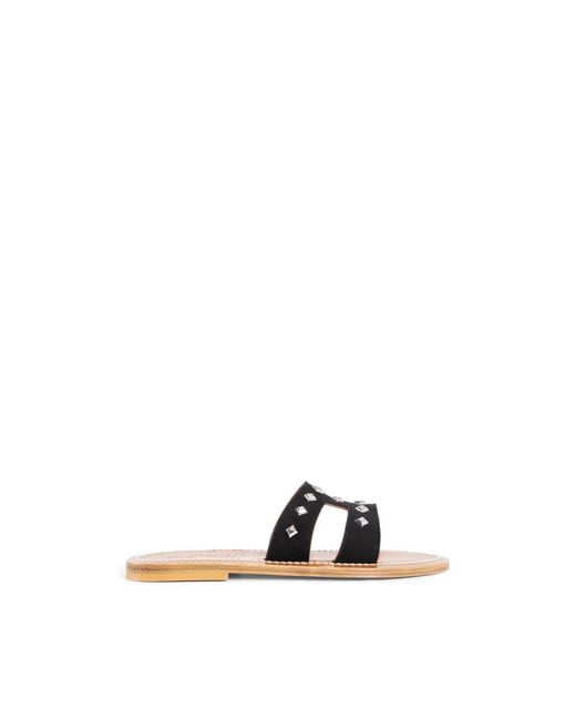 K. Jacques Black Sliders