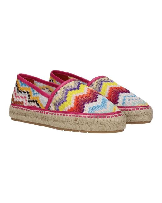 Missoni Fabric Espadrilles in het Pink