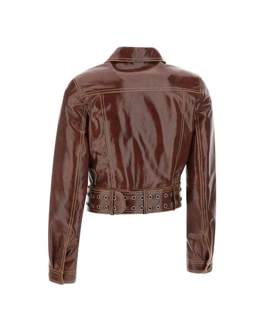 DIESEL Brown Leather Jackets