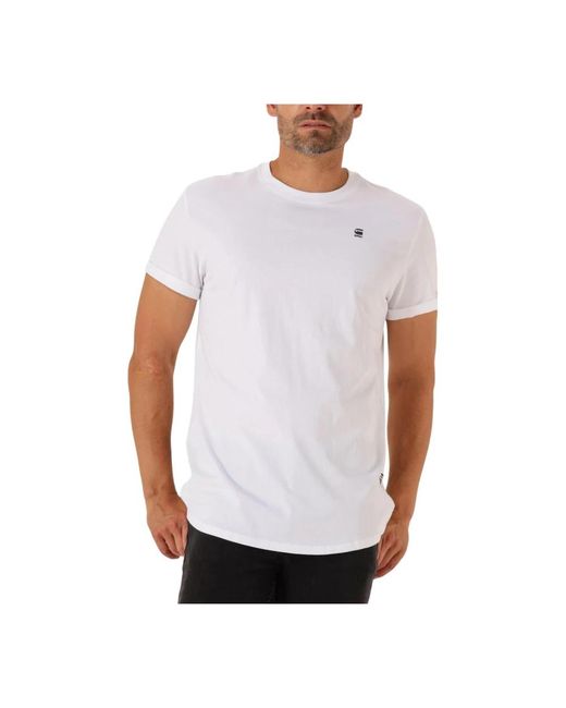 G-Star Tops ,Wit Polo & T-Shirts Lash R T in het White voor heren