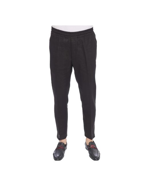 Alessandro Dell'acqua Black Slim-Fit Trousers for men