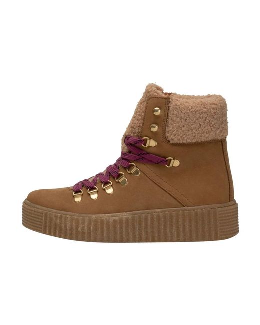 Shoe The Bear Brown Lace-Up Boots