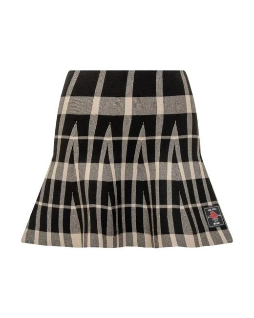 MSGM Black Short Skirts