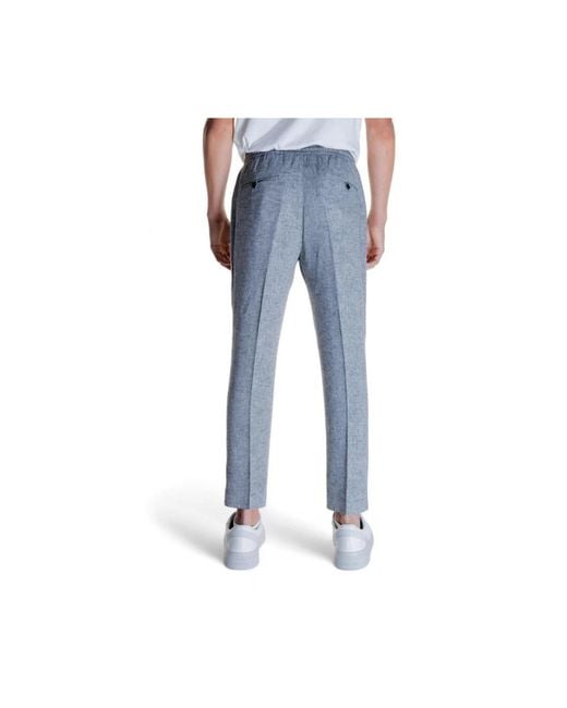 Antony Morato Blue Cropped Trousers for men
