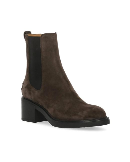Tod's Brown Heeled Boots