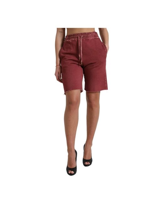 Dolce & Gabbana Red Short Shorts