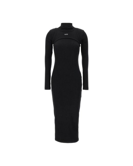 Off-White c/o Virgil Abloh Black Knitted Dresses