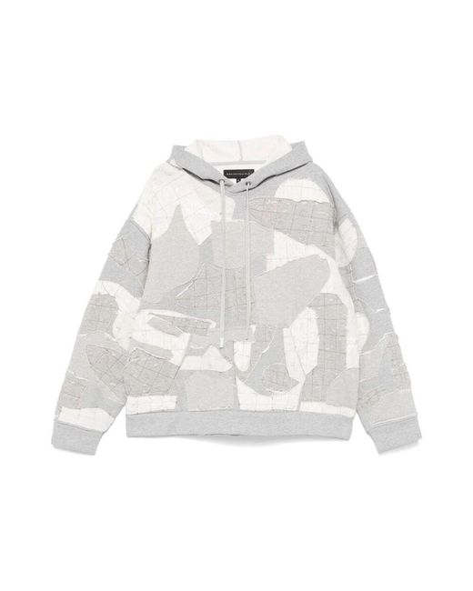Who Decides War Grauer patchwork-spitzenpullover in White für Herren