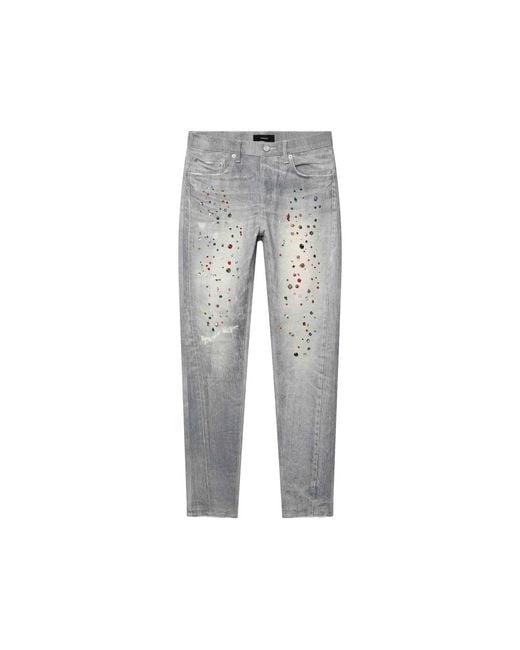 Purple Brand Gray Slim-Fit Jeans for men