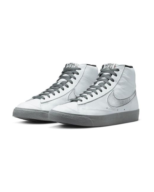 Nike Blazer mid'77 leder sneakers in Gray für Herren