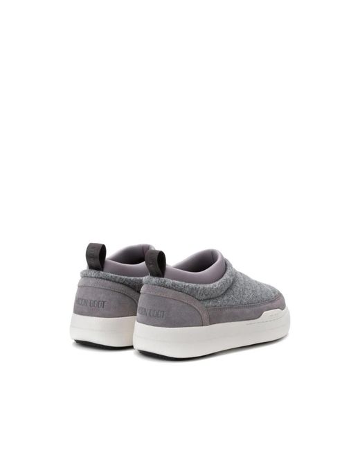 Moon Boot Schoenen ,Grijs ,Leer Grijze Winterlaarzen in het Gray voor heren