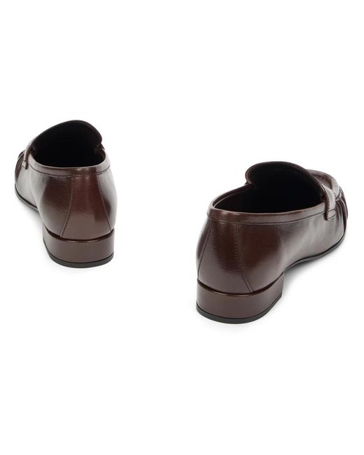 Prada Brown Ledermokassins