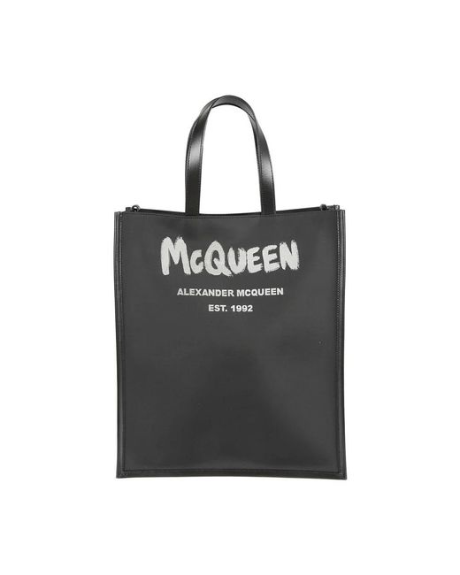 Alexander McQueen Black Tote Bags
