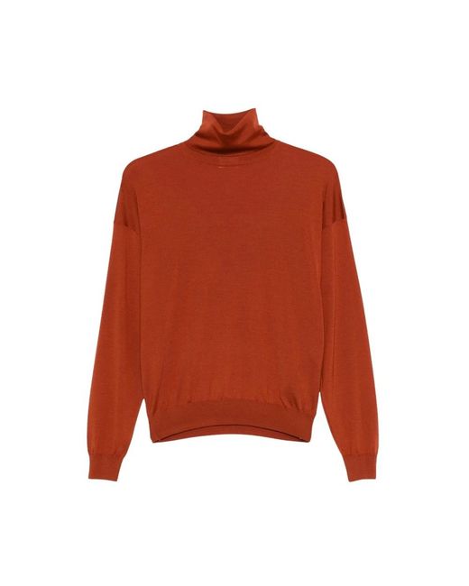 Saint Laurent Red Turtlenecks