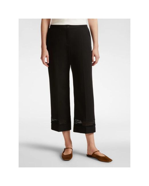 Elena Miro Black Cropped Trousers