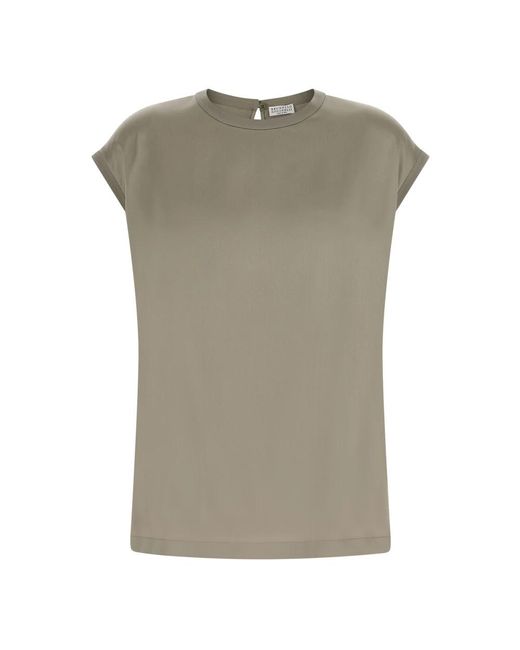 Brunello Cucinelli Gray Blouses