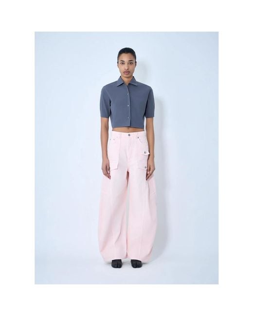 Sportmax Pink Wide Trousers