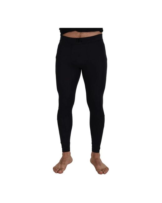 Dolce & Gabbana Black Leggings for men