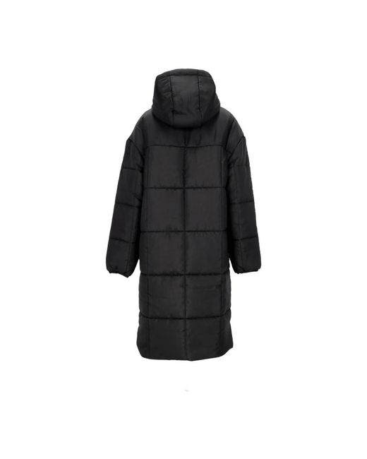 Nike Fitness ,Zwart ,Polyester Lange Dons Parka Jas in het Black