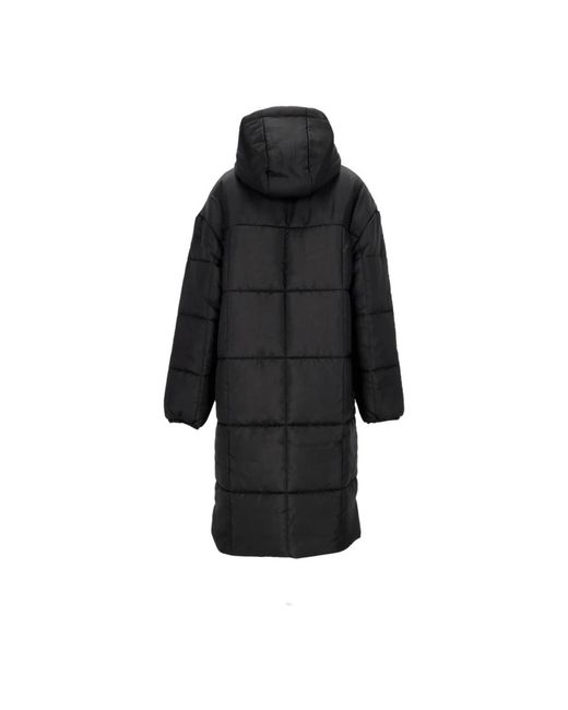 Nike Jassen ,Zwart ,Polyester Lange Dons Parka Jas in het Black