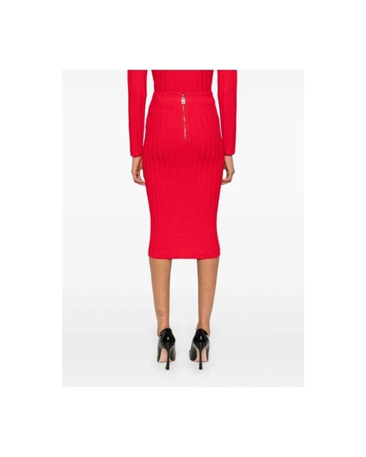 Midi Skirts Elisabetta Franchi de color Red