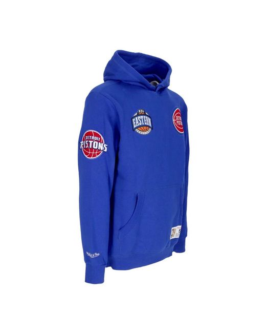 Mitchell & Ness Hoodies & Sweatvesten ,Blauw ,Katoen Detroit Pistons Nba Hometown Fleece Hoodie in het Blue voor heren