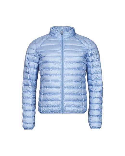 J.O.T.T Jassen ,Blauw ,Leer Lichtgewicht Getailleerd Donzen Jack in het Blue voor heren
