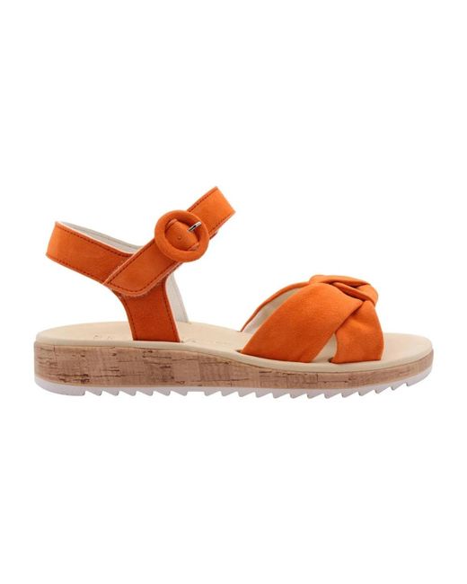 Paul Green Orange Flat Sandals