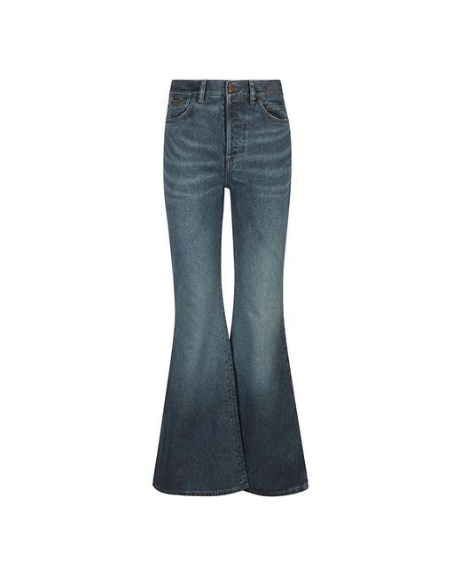 Jeans svasati blu polvere per donne di Chloé in Blue