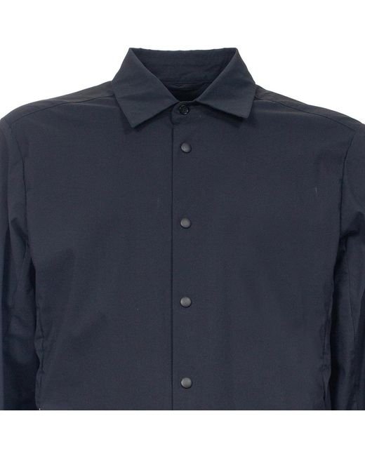 Aspesi Overhemden ,Blauw ,Katoen Katoenen Overhemd Klassieke Kraag Ritszakken in het Blue voor heren