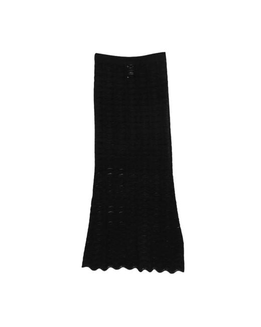 D.exterior Black Maxi Skirts