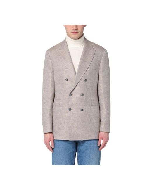 Brunello Cucinelli Gray Blazers for men